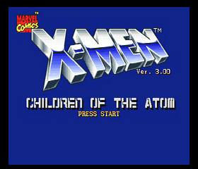 X-Men: Children of the Atom Title Screen